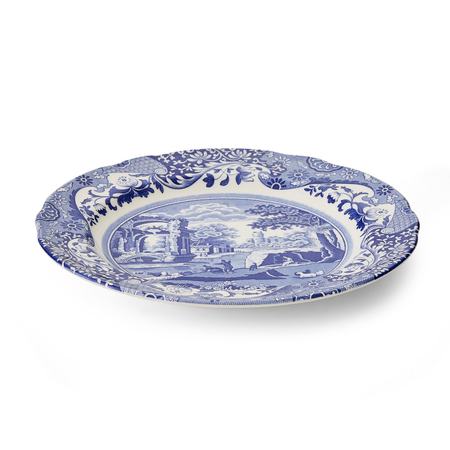 Dessert plate - Blue Italian set of 2