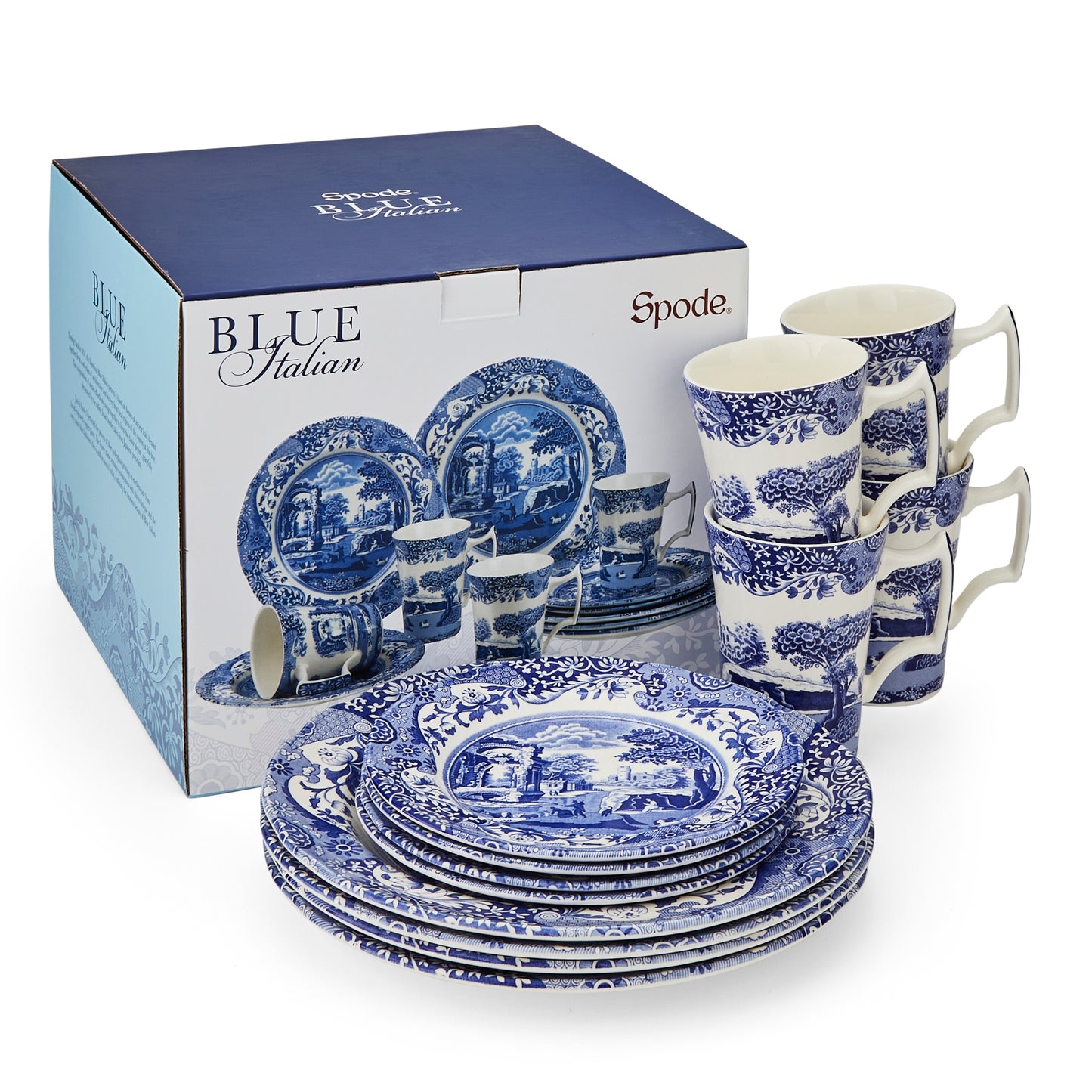 12 piece set - Blue Italian