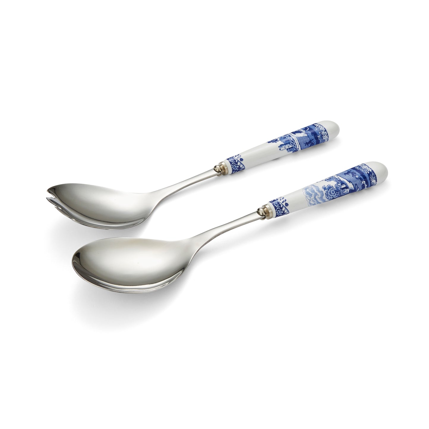Salad servers - Blue Italian