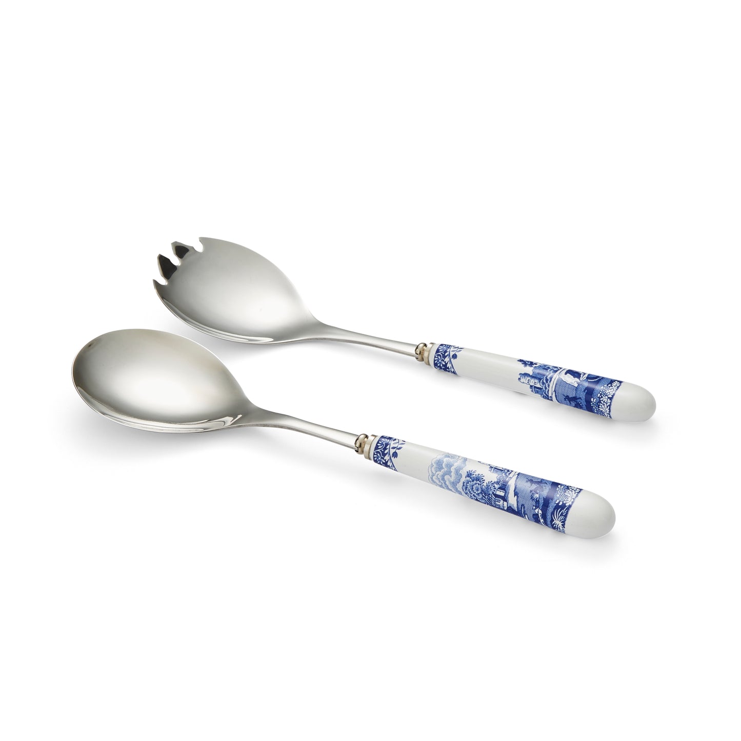 Salad servers - Blue Italian