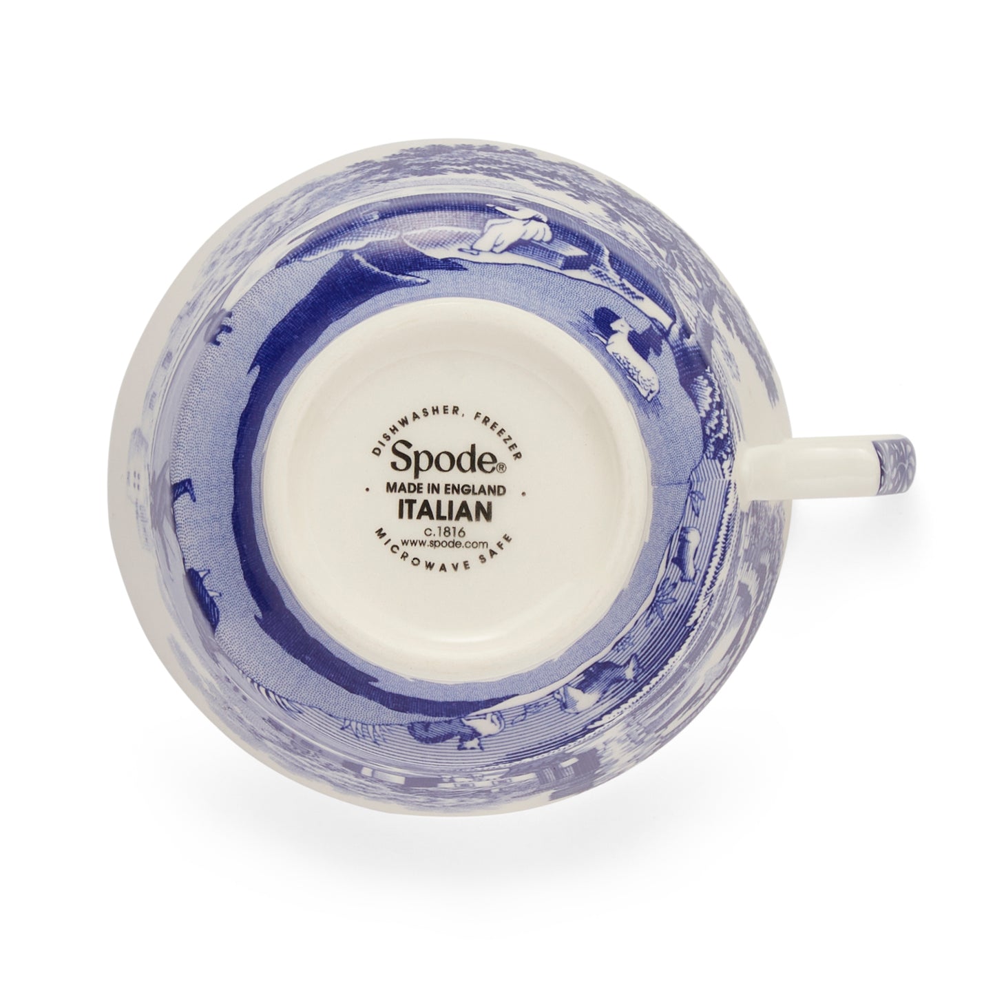 Tea cup & saucer - Blue Italian set of 2