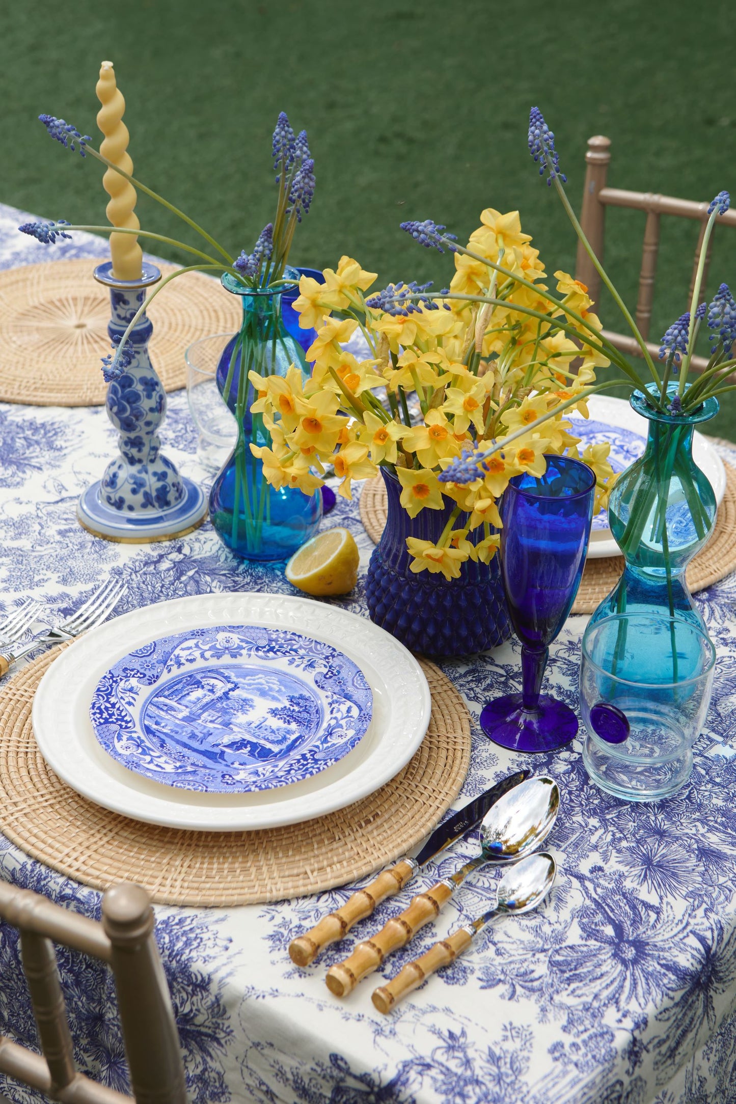 Side plate - Blue Italian set of 2