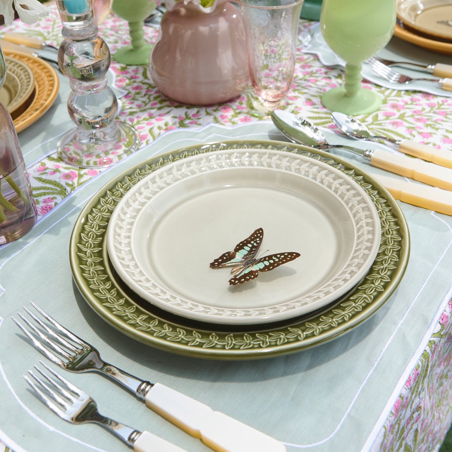 Dinner plate - Forest Green set of 2