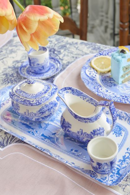 Egg cup set of 4 - Blue Italian