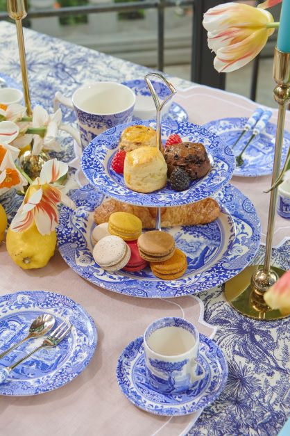 Cake stand - Blue Italian