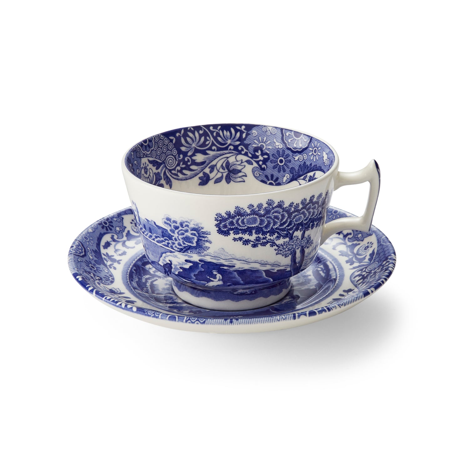 Tea cup & saucer - Blue Italian set of 2
