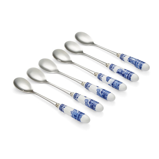 Tea spoons set of 6 - Blue Italian